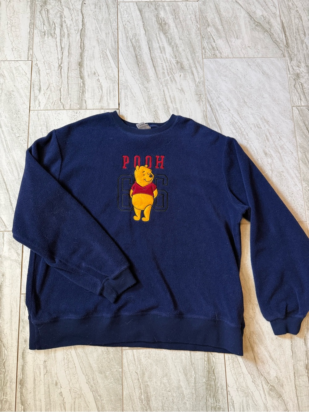 Disney Navy Crewneck Sweatshirt with Pooh Graphic